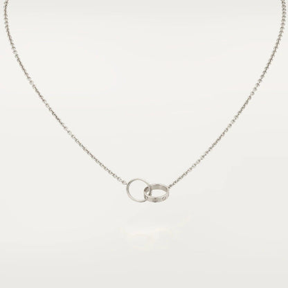 [LUXORA]LOVE NECKLACE PINK GOLD AND SILVER