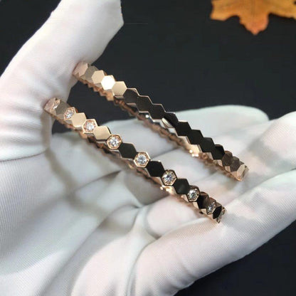 [LUXORA]BEE LOVE PINK GOLD DIAMOND BRACELET