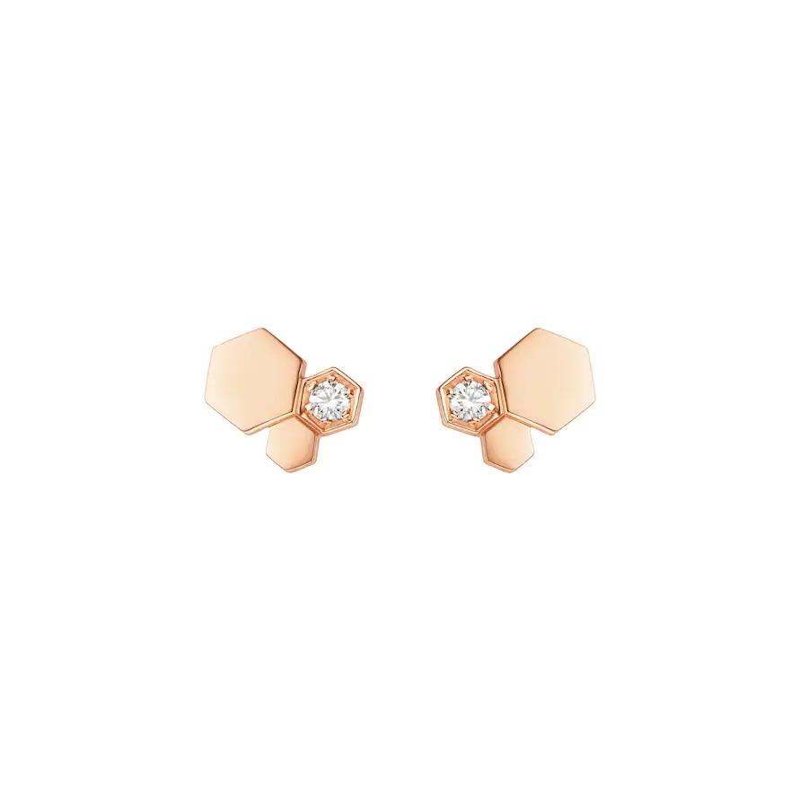 [LUXORA]BEE LOVE PINK GOLD DIAMOND EARRINGS