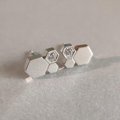 [LUXORA]BEE LOVE SILVER DIAMOND EARRINGS