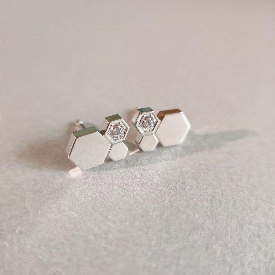 [LUXORA]BEE LOVE SILVER DIAMOND EARRINGS