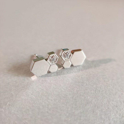 [LUXORA]BEE LOVE SILVER DIAMOND EARRINGS