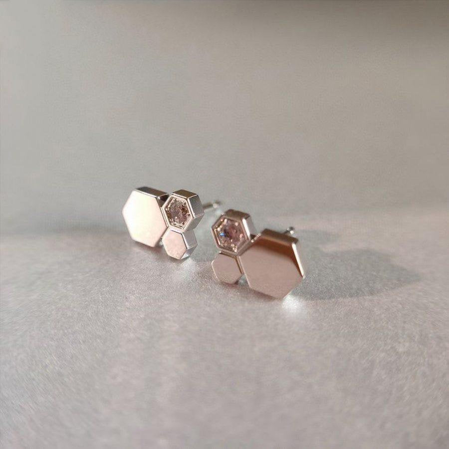 [LUXORA]BEE LOVE SILVER DIAMOND EARRINGS