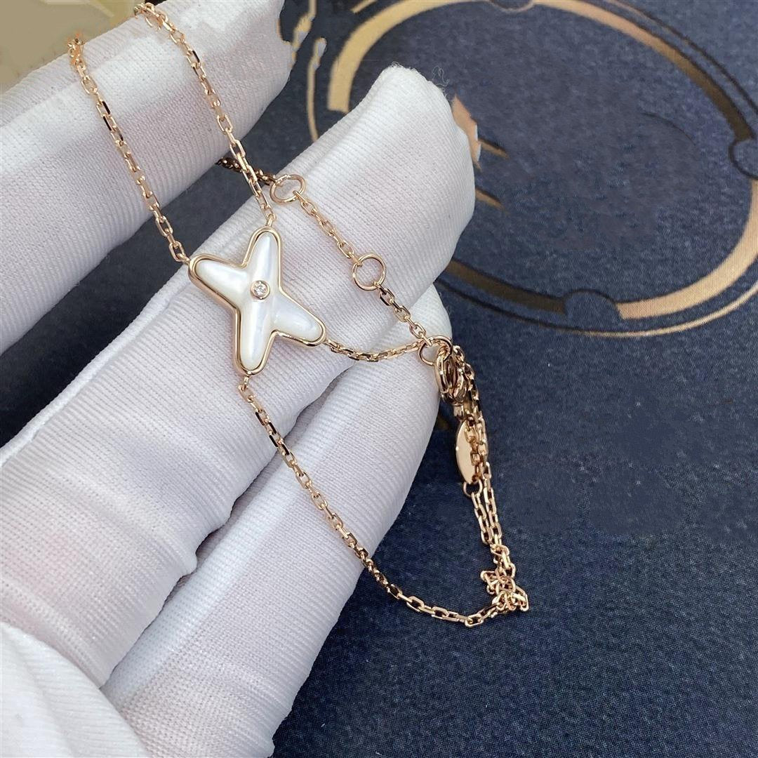 [LUXORA]JEUX BRACELET WHITE MOP PINK GOLD 1 DIAMOND