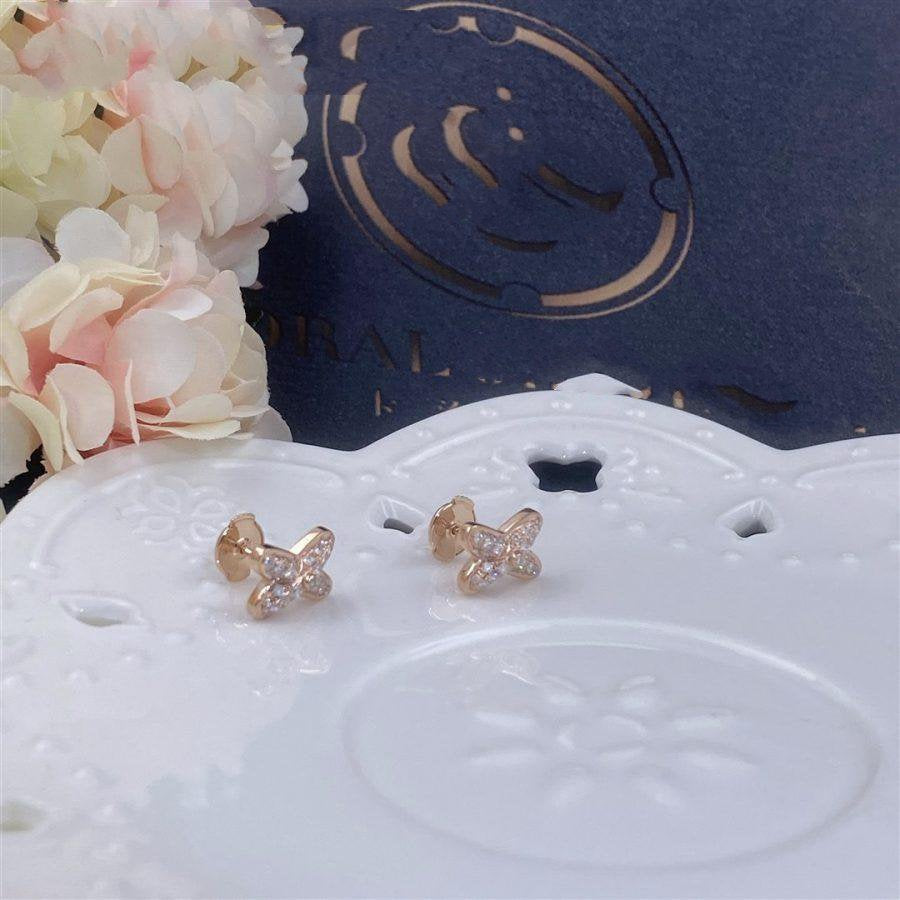 [LUXORA]JEUX DE PINK GOLD DIAMOND EARRINGS