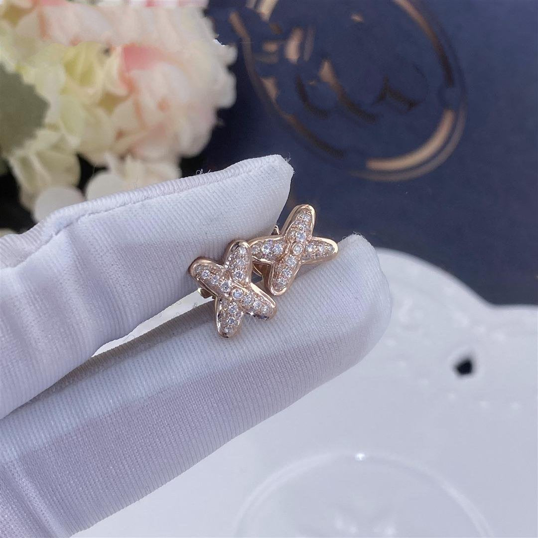 [LUXORA]JEUX DE PINK GOLD DIAMOND EARRINGS