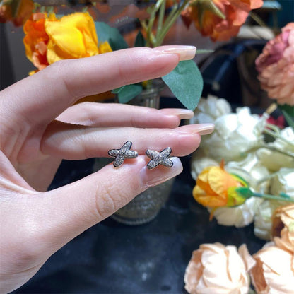 [LUXORA]JEUX DE SILVER DIAMOND EARRINGS