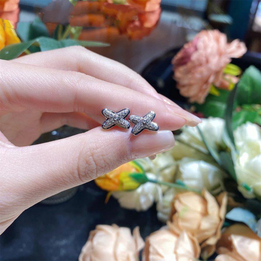 [LUXORA]JEUX DE SILVER DIAMOND EARRINGS