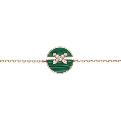 [LUXORA]JEUX DE BRACELET MALACHITE PINK GOLD DIAMONDS