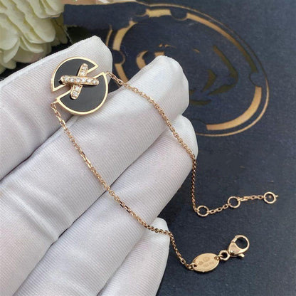 [LUXORA]JEUX DE BRACELET ONYX PINK GOLD DIAMOND