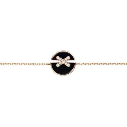 [LUXORA]JEUX DE BRACELET ONYX PINK GOLD DIAMOND
