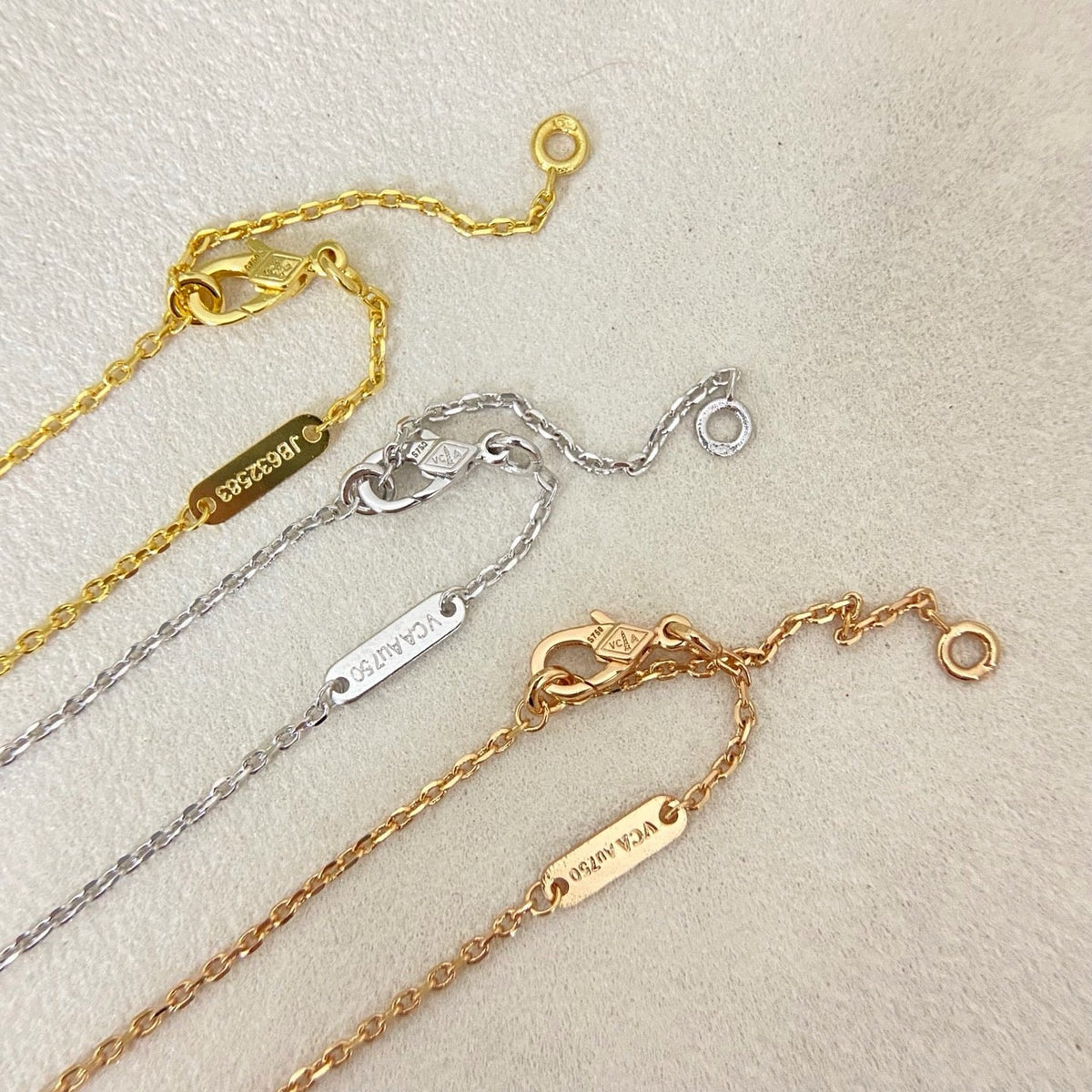 [⭐JeweliWhal]NEW 15MM PURPLE SAND-GOLD FOUR-LEAF CLOVER NECKLACE
