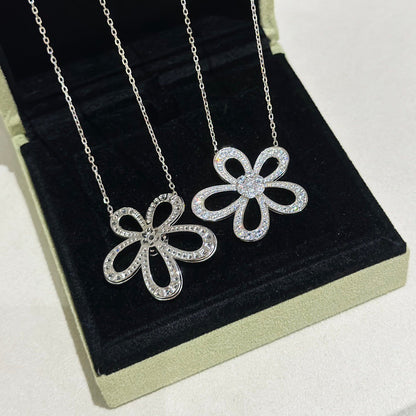 [LUXORA]FLOWERLACE NECKLACE FULL DIAMONDS