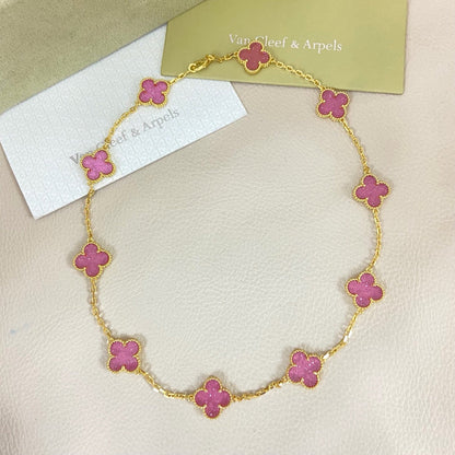 [⭐JeweliWhal]CLOVER 10 MOTIFS  NEW BUBBLE PINK ENAMEL