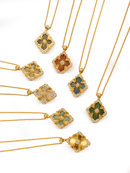 [LUXORA] B.C.L BIG SIZE  ENAMEL NECKLACE（Various colors）