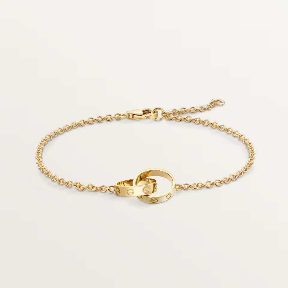[⭐JeweliWhal]LOVE BRACELET DOUBLE RING