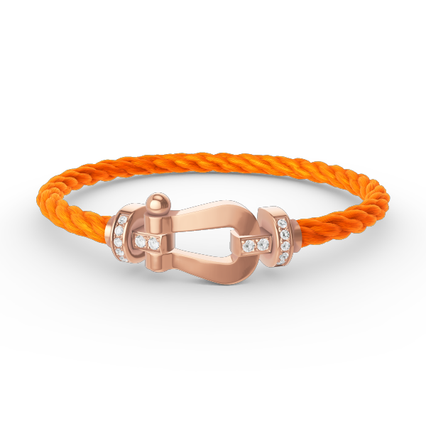 [LUXORA]FORCE LARGE HORSESHOE HALF DIAMOND BRACELET ROSE GOLD