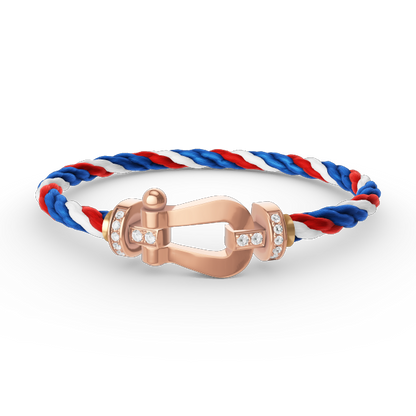 [LUXORA]FORCE LARGE HORSESHOE HALF DIAMOND BRACELET ROSE GOLD