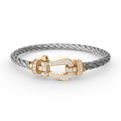 [LUXORA]FORCE LARGE HORSESHOE FULL DIAMOND BRACELET GOLD