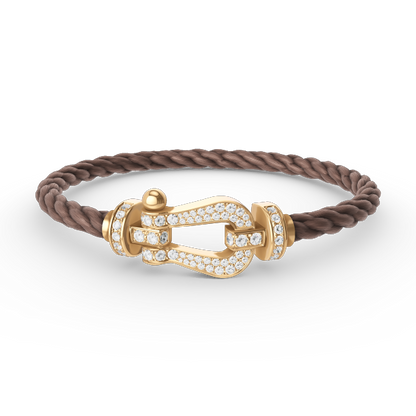[LUXORA]FORCE LARGE HORSESHOE FULL DIAMOND BRACELET GOLD