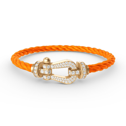 [LUXORA]FORCE LARGE HORSESHOE FULL DIAMOND BRACELET GOLD