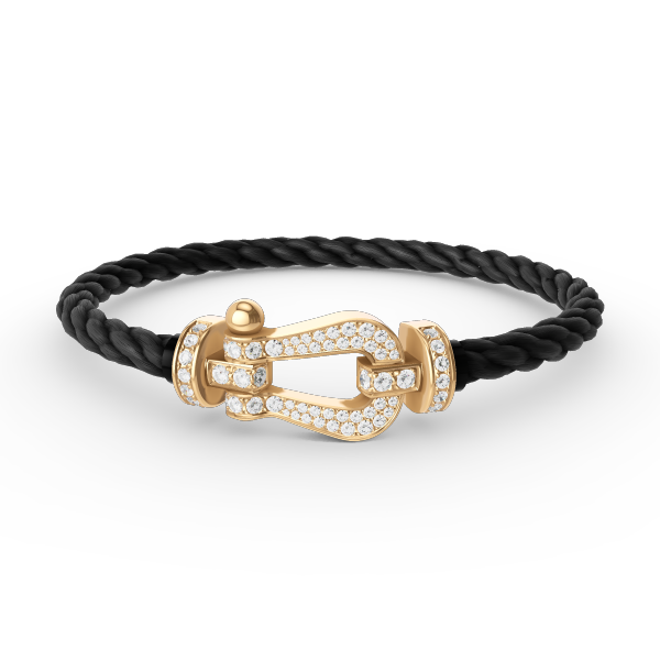 [LUXORA]FORCE LARGE HORSESHOE FULL DIAMOND BRACELET GOLD