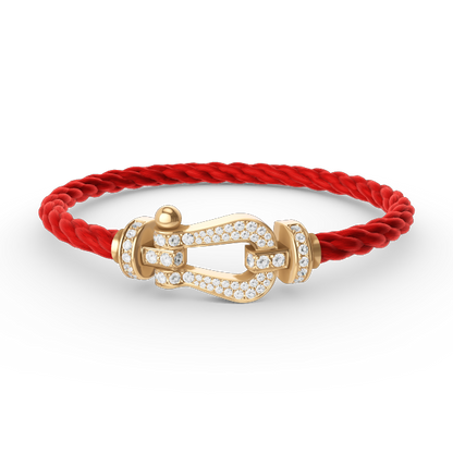 [LUXORA]FORCE LARGE HORSESHOE FULL DIAMOND BRACELET GOLD