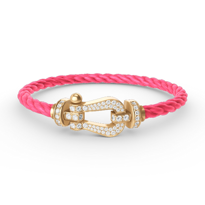 [LUXORA]FORCE LARGE HORSESHOE FULL DIAMOND BRACELET GOLD