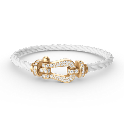 [LUXORA]FORCE LARGE HORSESHOE FULL DIAMOND BRACELET GOLD