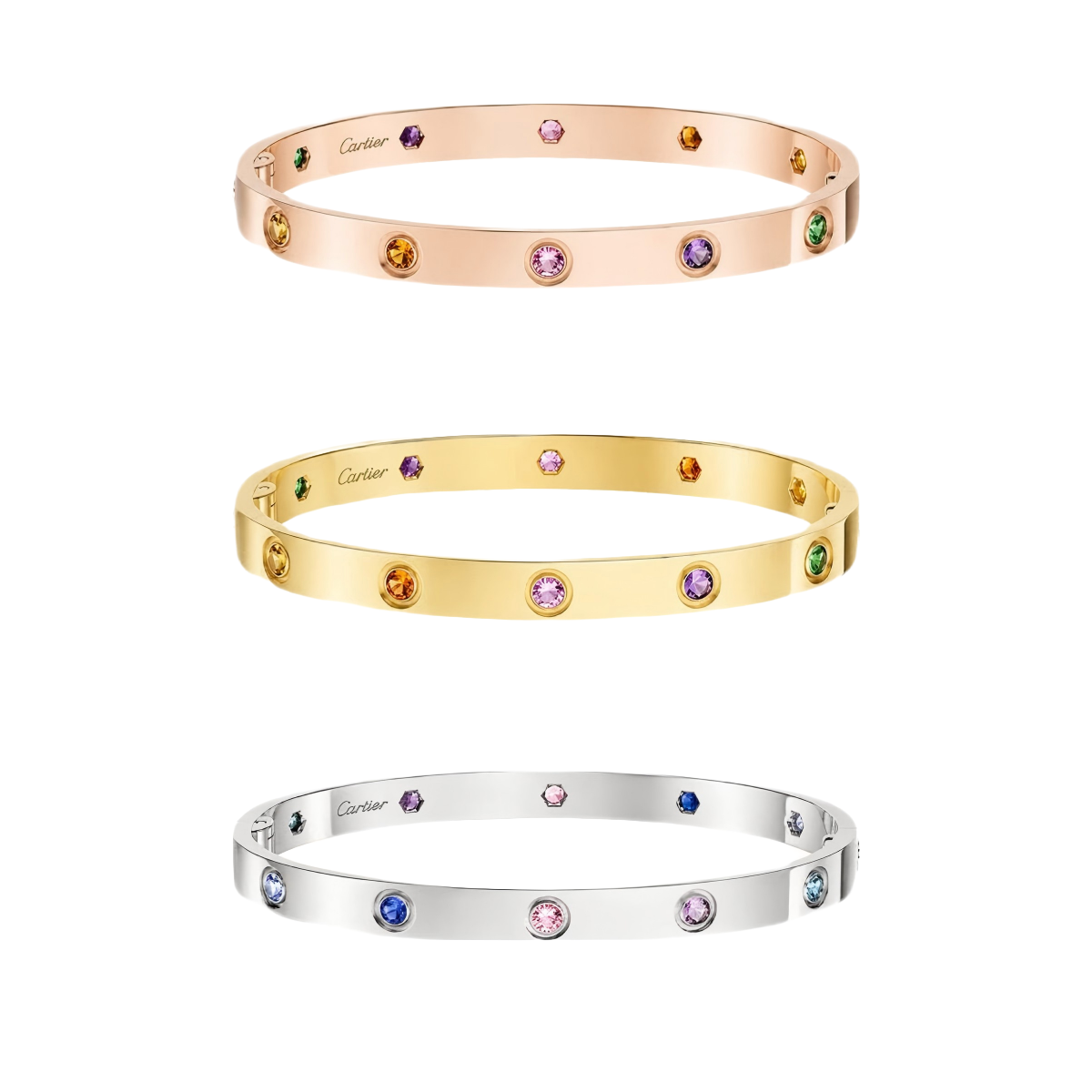 [LUXORA] 2026 RAINBOW LOVE BRACELET 6.1MM  10 DIAMONDS