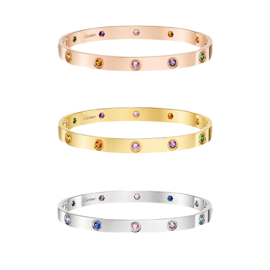 [LUXORA] 2026 RAINBOW LOVE BRACELET 6.1MM  10 DIAMONDS
