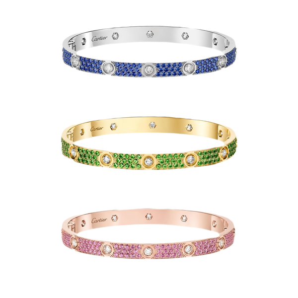 [LUXORA]2026 PAVE GEMSTONE LIEBESARMBAND 6.1MM 10 DIAMANTEN