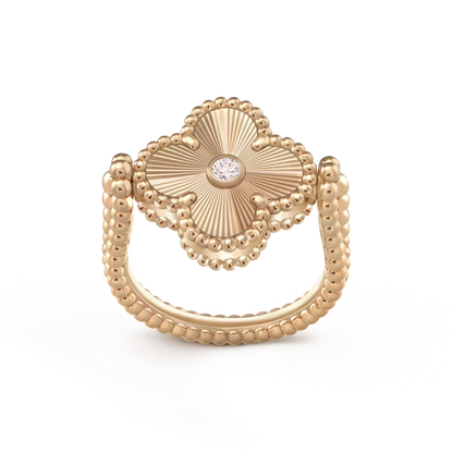 [LUXORA]CLOVER RIVERSIBLE ROSE GOLD RING