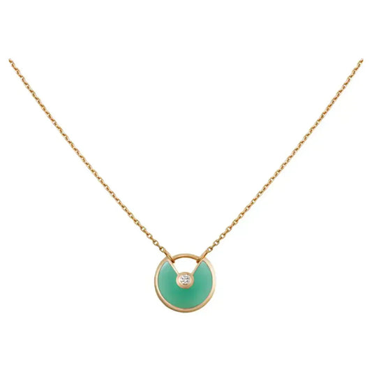 [LUXORA]AMULETTE GOLD MALACHITE NECKLACE