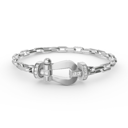 [LUXORA]FORCE LARGE HORSESHOE CLASP  METAL BRACELET