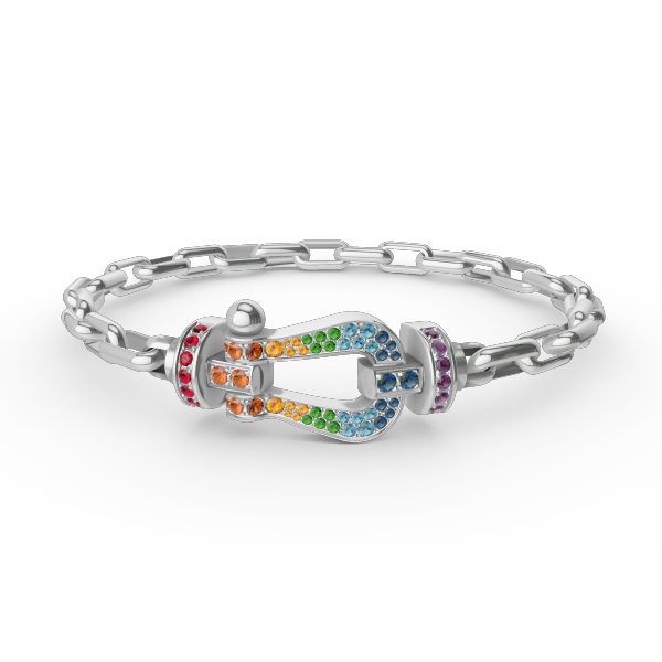 [LUXORA]FORCE LARGE HORSESHOE CLASP  METAL BRACELET