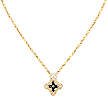 [LUXORA]STAR PEDANT PINK GOLD DIAMOND NECKLACE