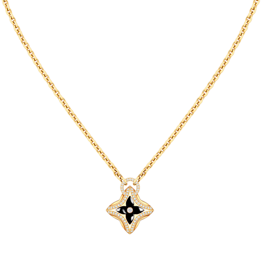 [LUXORA]STAR PEDANT PINK GOLD DIAMOND NECKLACE