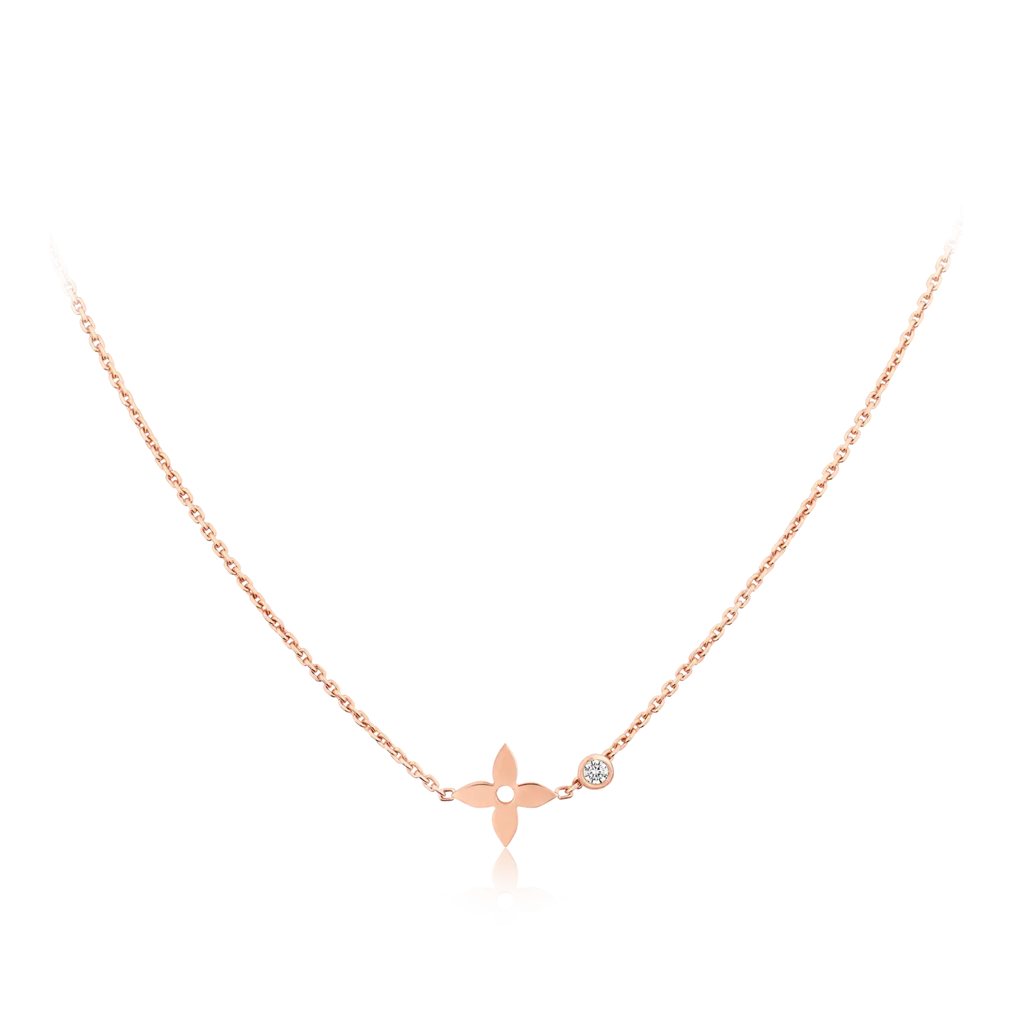 [LUXORA]BLOSSOM PENDANT PINK GOLD AND DIAMOND