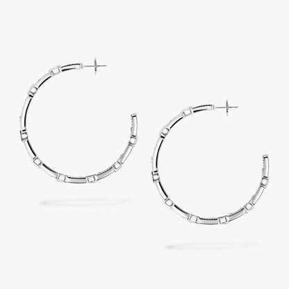 [[LUXORA]Move Link Diamond Hoop Earrings