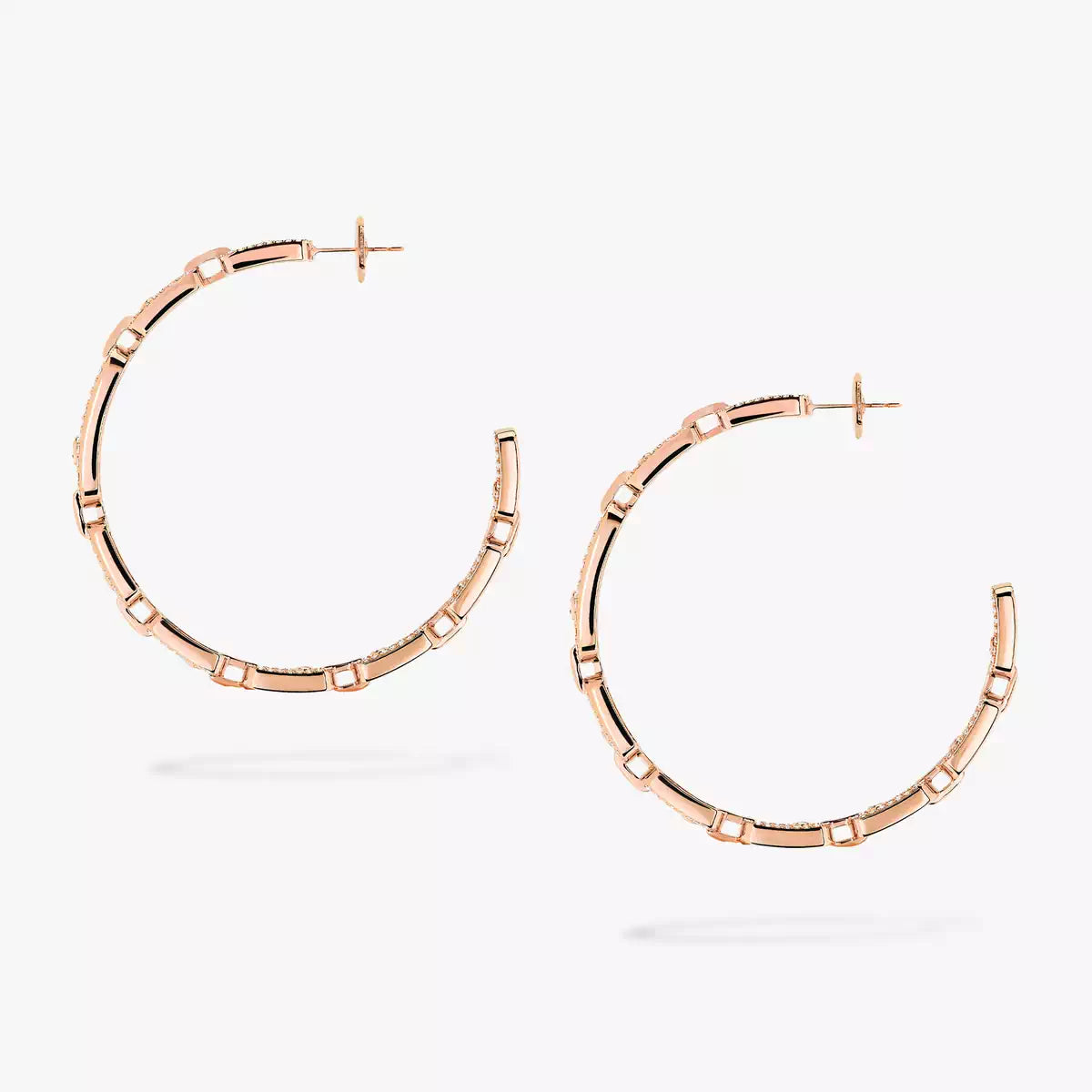 [[LUXORA]Move Link Diamond Hoop Earrings