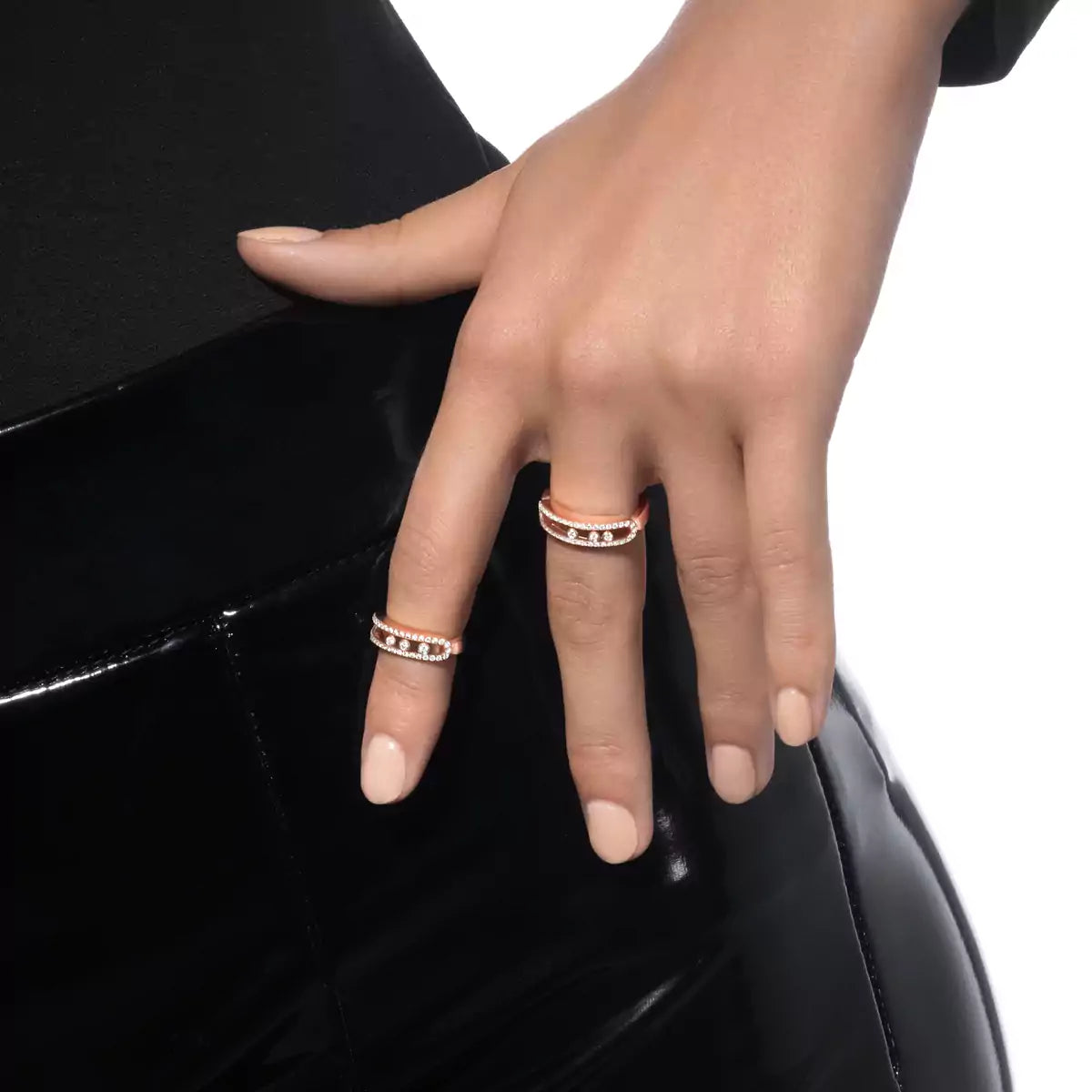 [LUXORA] Baby Move Gold Diamond Pave_ Ring