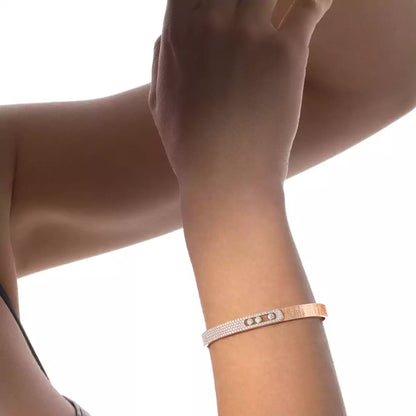 [LUXORA]Move Noa Ciselé half pavé bangle