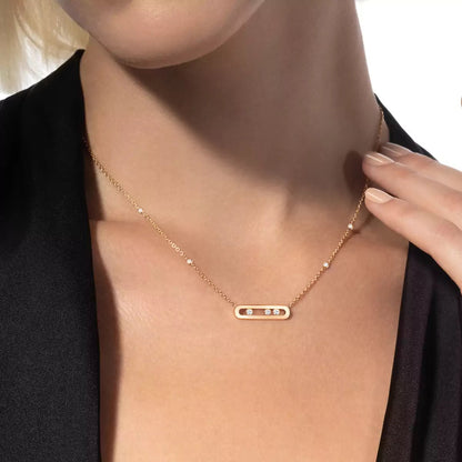 [LUXORA] Baby Move Gold Diamond Necklace