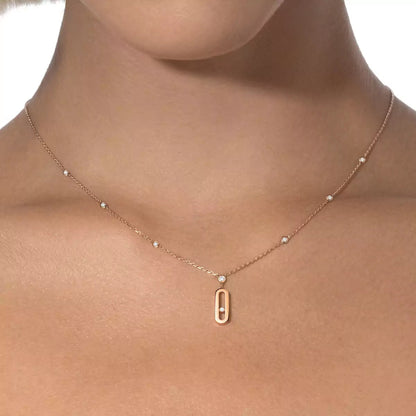 [LUXORA] Move Uno Gold Diamond Long Necklace