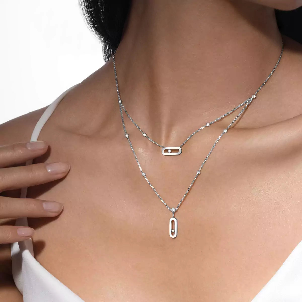 [LUXORA] Move Uno Diamond Necklace