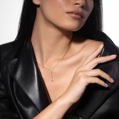 [LUXORA]Gold Diamond Tie Necklace