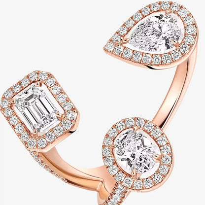 [[LUXORA] Diamond Ring 0,25ct My Twin Trilogy