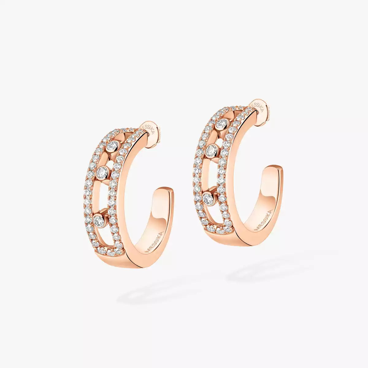 [LUXORA]Diamond Pave_ Hoop Earrings Move