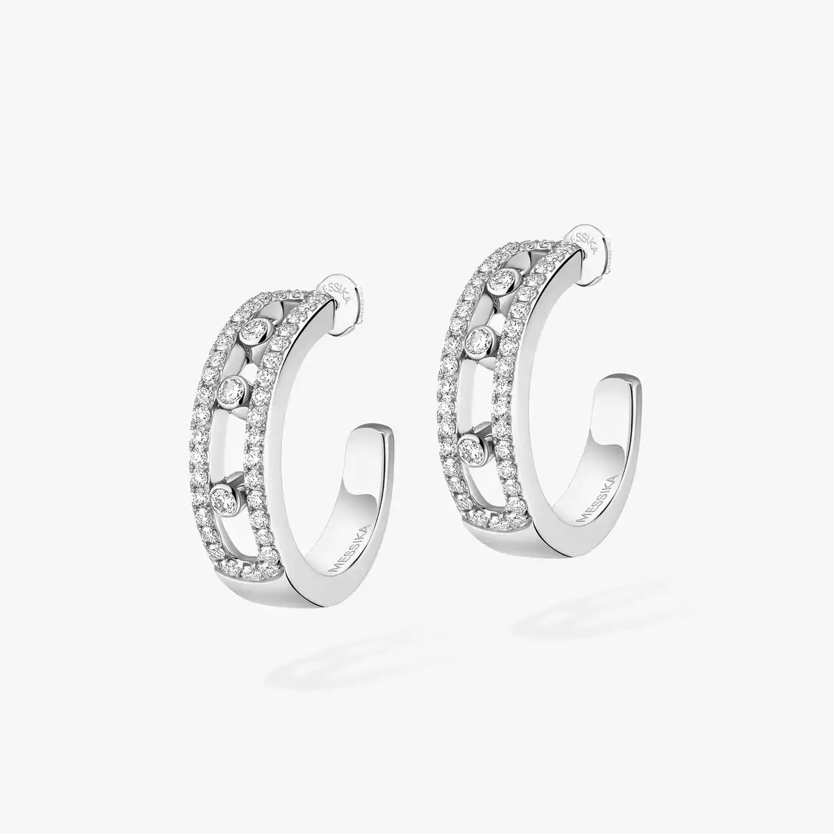 [LUXORA]Diamond Pave_ Hoop Earrings Move
